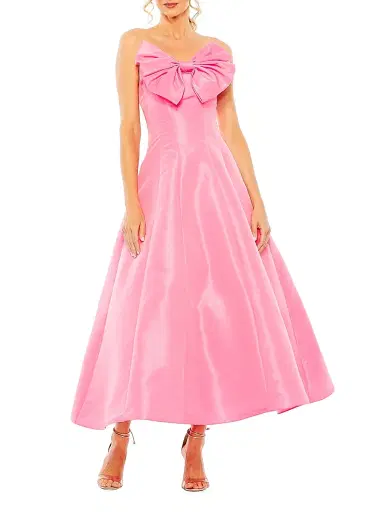 Mac Duggal Women's Cocktail Bow Strapless Ballgown - Candy Pink - Size 0 | Thumbnail 2 Mac Duggal Women's Cocktail Bow Strapless Ballgown - Candy Pink - Size 0 | Thumbnail 2