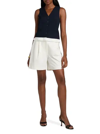 Simkhai Women's Laiken Pleated-Trim Vest | Thumbnail 2 Simkhai Women's Laiken Pleated-Trim Vest | Thumbnail 2