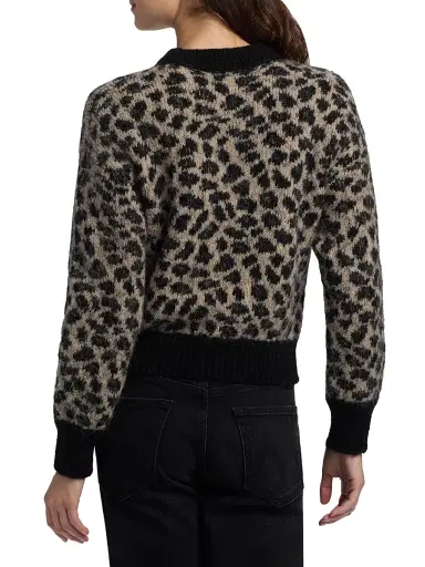Mother Women's Itsy Leopard Print Crop Sweater - Spotted At The Front Row | Thumbnail 5 Mother Women's Itsy Leopard Print Crop Sweater - Spotted At The Front Row | Thumbnail 5