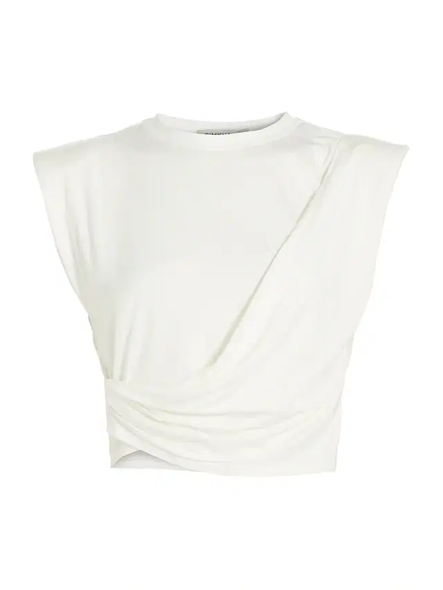 Women's Estelle Wrap Crop T-Shirt - White Women's Estelle Wrap Crop T-Shirt - White