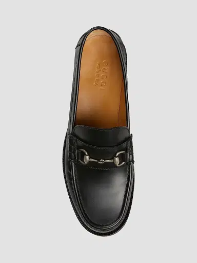 Gucci Men's Kaveh Leather Moccasins - Black | Thumbnail 4 Gucci Men's Kaveh Leather Moccasins - Black | Thumbnail 4