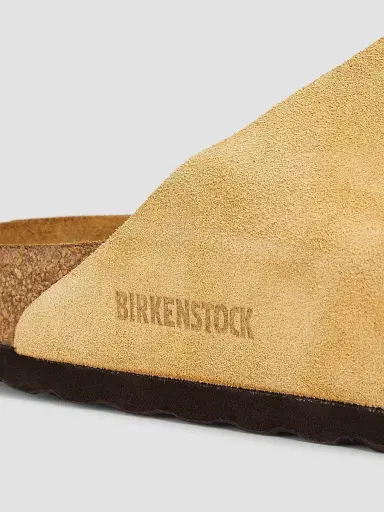 BIRKENSTOCK Women's Arizona Suede Slides - Latte Cream Sandals | Thumbnail 5 BIRKENSTOCK Women's Arizona Suede Slides - Latte Cream Sandals | Thumbnail 5