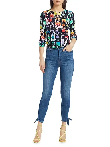 ALICE + OLIVIA Women's Ruthy Stace Face Cardigan | Thumbnail 2 ALICE + OLIVIA Women's Ruthy Stace Face Cardigan | Thumbnail 2