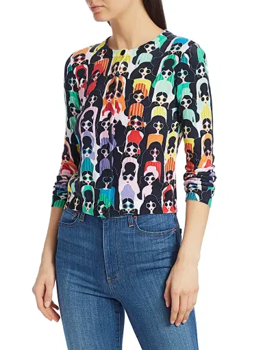 ALICE + OLIVIA Women's Ruthy Stace Face Cardigan | Thumbnail 3 ALICE + OLIVIA Women's Ruthy Stace Face Cardigan | Thumbnail 3