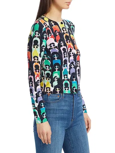 ALICE + OLIVIA Women's Ruthy Stace Face Cardigan | Thumbnail 4 ALICE + OLIVIA Women's Ruthy Stace Face Cardigan | Thumbnail 4