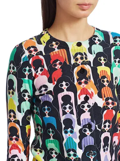 ALICE + OLIVIA Women's Ruthy Stace Face Cardigan | Thumbnail 6 ALICE + OLIVIA Women's Ruthy Stace Face Cardigan | Thumbnail 6