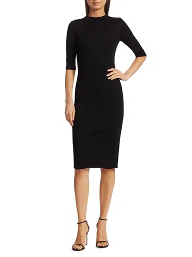 ALICE + OLIVIA Women's Delora Knit Bodycon Dress - Black | Thumbnail 3 ALICE + OLIVIA Women's Delora Knit Bodycon Dress - Black | Thumbnail 3