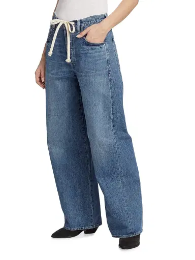 Citizens of Humanity Women's Brynn Drawstring Wide-Leg Jeans - Atlantis | Thumbnail 4 Citizens of Humanity Women's Brynn Drawstring Wide-Leg Jeans - Atlantis | Thumbnail 4