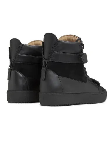 Giuseppe Zanotti Men's Ru50040 Leather High-Top Sneakers - Black | Thumbnail 3 Giuseppe Zanotti Men's Ru50040 Leather High-Top Sneakers - Black | Thumbnail 3