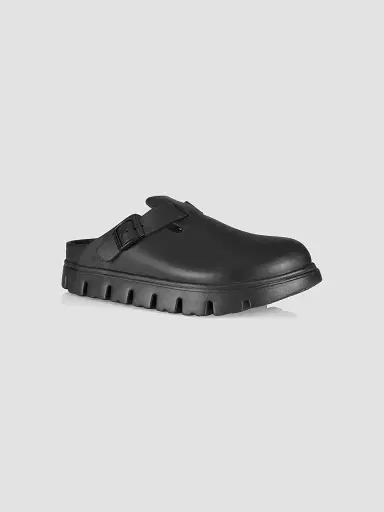 Birkenstock Women's Boston Leather Chunky Exquisite Clogs - Black | Thumbnail 2 Birkenstock Women's Boston Leather Chunky Exquisite Clogs - Black | Thumbnail 2