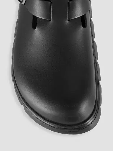 Birkenstock Women's Boston Leather Chunky Exquisite Clogs - Black | Thumbnail 4 Birkenstock Women's Boston Leather Chunky Exquisite Clogs - Black | Thumbnail 4