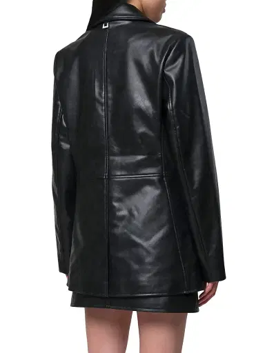 Apparis Women's Kelan Faux Leather Blazer - Noir | Thumbnail 4 Apparis Women's Kelan Faux Leather Blazer - Noir | Thumbnail 4