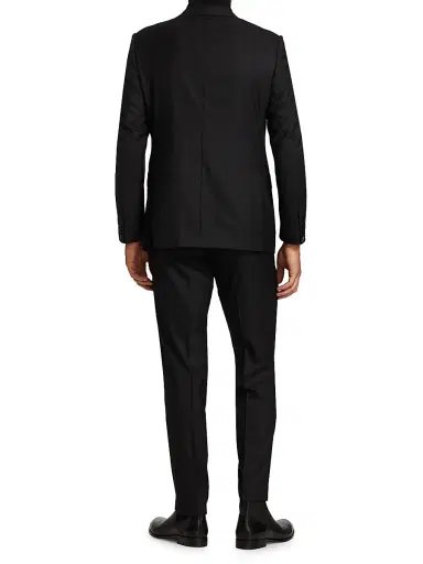 ZEGNA Men's Herringbone Wool Suit - Black | Thumbnail 5 ZEGNA Men's Herringbone Wool Suit - Black | Thumbnail 5
