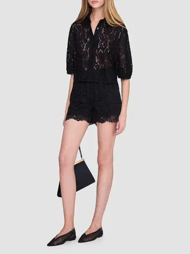 Anine Bing Women's Kam Lace Shorts - Black - Size XS | Thumbnail 2 Anine Bing Women's Kam Lace Shorts - Black - Size XS | Thumbnail 2