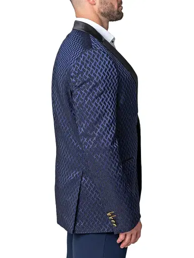 Maceoo Men's Blazer Tesla - Blue | Thumbnail 5 Maceoo Men's Blazer Tesla - Blue | Thumbnail 5
