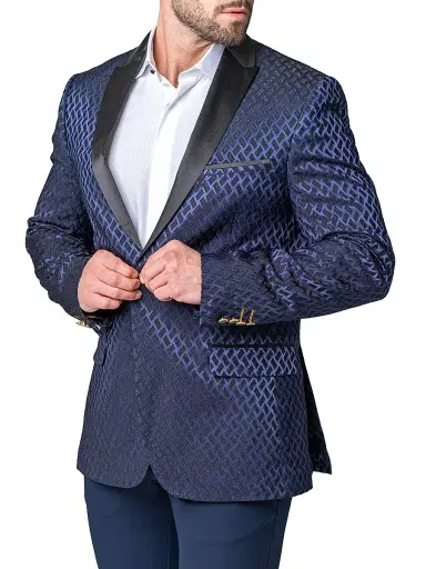 Maceoo Men's Blazer Tesla - Blue | Thumbnail 6 Maceoo Men's Blazer Tesla - Blue | Thumbnail 6