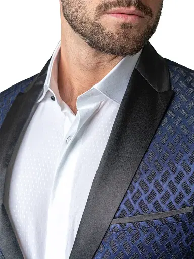 Maceoo Men's Blazer Tesla - Blue | Thumbnail 8 Maceoo Men's Blazer Tesla - Blue | Thumbnail 8