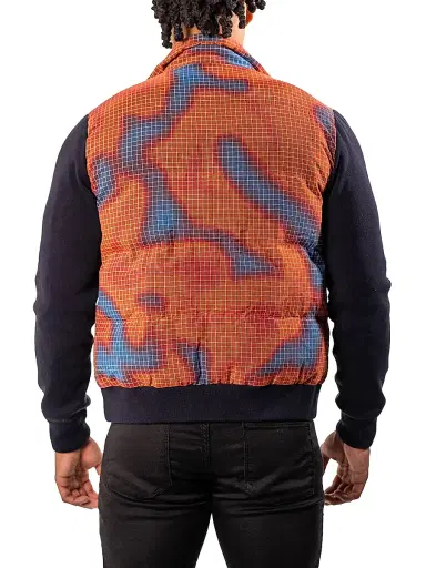 Maceoo Men's Bomber Jacket - Orange | Thumbnail 5 Maceoo Men's Bomber Jacket - Orange | Thumbnail 5