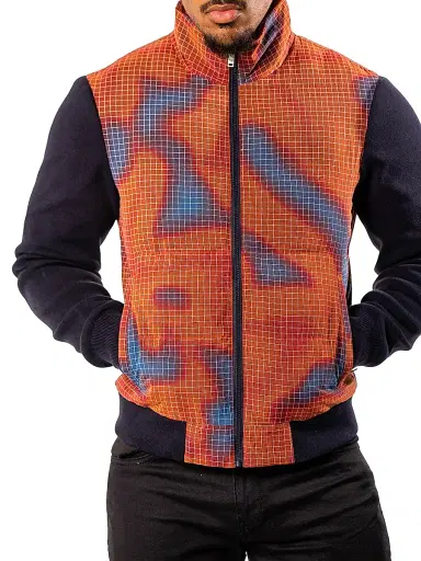 Maceoo Men's Bomber Jacket - Orange | Thumbnail 8 Maceoo Men's Bomber Jacket - Orange | Thumbnail 8