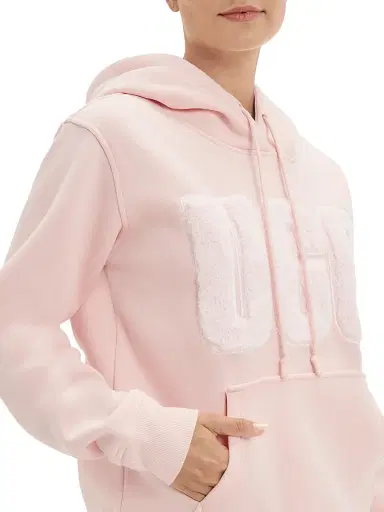 UGG Women's Fuzzy Logo Hoodie | Thumbnail 4 UGG Women's Fuzzy Logo Hoodie | Thumbnail 4