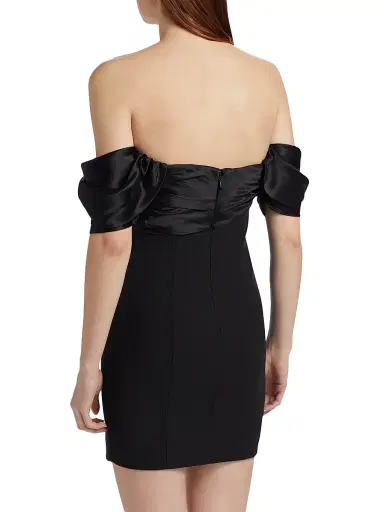 Cinq à Sept Women's Sibyl Off-The-Shoulder Minidress - Black | Thumbnail 5 Cinq à Sept Women's Sibyl Off-The-Shoulder Minidress - Black | Thumbnail 5