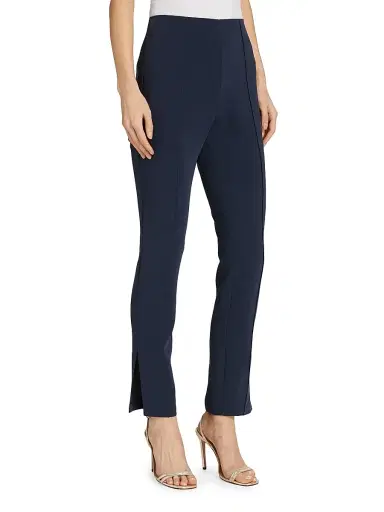 Cinq à Sept Women's Brianne Pintuck Crepe Pants - Navy | Thumbnail 4 Cinq à Sept Women's Brianne Pintuck Crepe Pants - Navy | Thumbnail 4