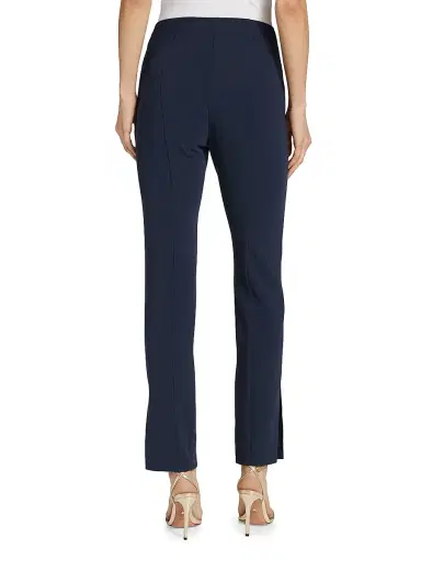 Cinq à Sept Women's Brianne Pintuck Crepe Pants - Navy | Thumbnail 5 Cinq à Sept Women's Brianne Pintuck Crepe Pants - Navy | Thumbnail 5