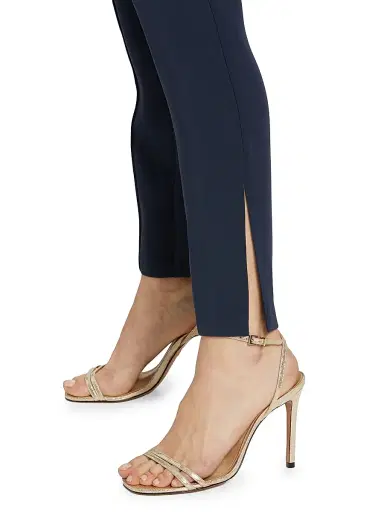 Cinq à Sept Women's Brianne Pintuck Crepe Pants - Navy | Thumbnail 6 Cinq à Sept Women's Brianne Pintuck Crepe Pants - Navy | Thumbnail 6
