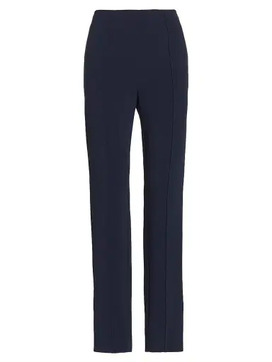 Cinq à Sept Women's Brianne Pintuck Crepe Pants - Navy | Thumbnail 1 Cinq à Sept Women's Brianne Pintuck Crepe Pants - Navy | Thumbnail 1