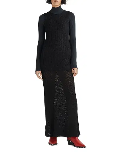 rag & bone Women's Carine Knit Maxi Dress - Black | Thumbnail 3 rag & bone Women's Carine Knit Maxi Dress - Black | Thumbnail 3