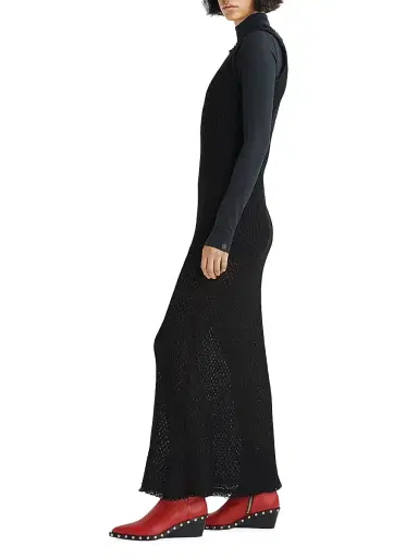 rag & bone Women's Carine Knit Maxi Dress - Black | Thumbnail 4 rag & bone Women's Carine Knit Maxi Dress - Black | Thumbnail 4