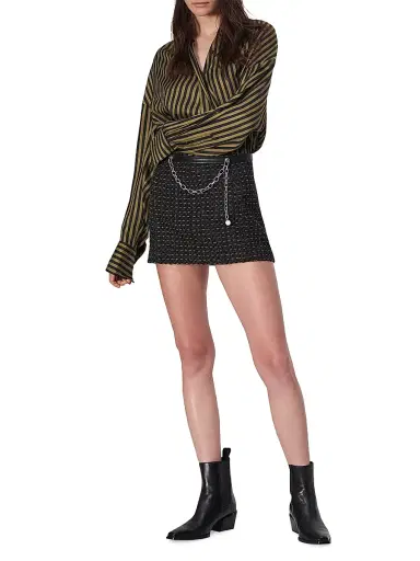 rag & bone Women's Christine Tweed Skirt - Black Multi | Thumbnail 2 rag & bone Women's Christine Tweed Skirt - Black Multi | Thumbnail 2