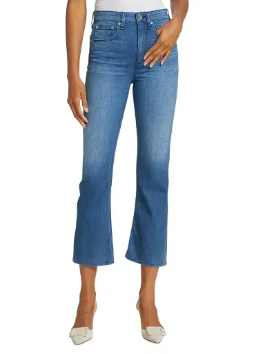 rag & bone Women's Nina High-Rise Stretch Flare Ankle Jeans - Poppy | Thumbnail 3 rag & bone Women's Nina High-Rise Stretch Flare Ankle Jeans - Poppy | Thumbnail 3