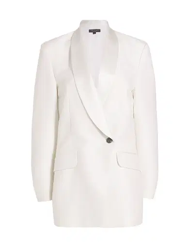 rag & bone Women's Femi Wool-Blend Double-Breasted Blazer Dress - White | Thumbnail 1 rag & bone Women's Femi Wool-Blend Double-Breasted Blazer Dress - White | Thumbnail 1