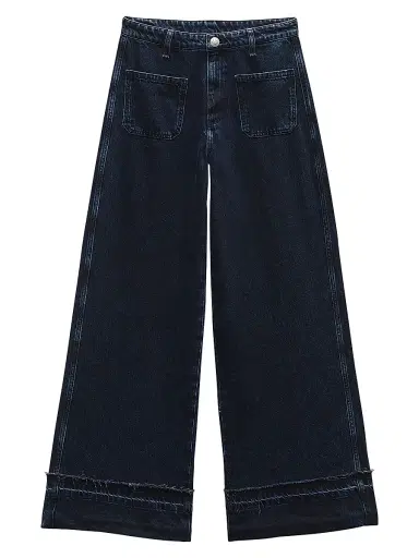 rag & bone Women's Marina Denim Mid-Rise Wide-Leg Jeans - Elenna | Thumbnail 1 rag & bone Women's Marina Denim Mid-Rise Wide-Leg Jeans - Elenna | Thumbnail 1