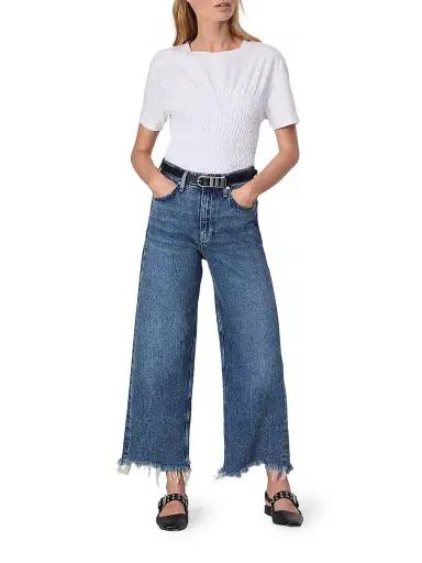 rag & bone Women's Andi Denim Crop Wide-Leg Jeans - Walton | Thumbnail 2 rag & bone Women's Andi Denim Crop Wide-Leg Jeans - Walton | Thumbnail 2