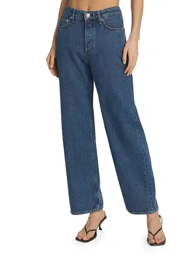 rag & bone Women's Logan Mid-Rise Featherweight Wide-Leg Jeans - Lily | Thumbnail 3 rag & bone Women's Logan Mid-Rise Featherweight Wide-Leg Jeans - Lily | Thumbnail 3