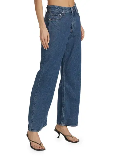 rag & bone Women's Logan Mid-Rise Featherweight Wide-Leg Jeans - Lily | Thumbnail 4 rag & bone Women's Logan Mid-Rise Featherweight Wide-Leg Jeans - Lily | Thumbnail 4