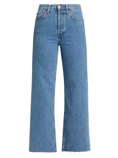 Re/done Women's High-Rise Wide-Leg Crop Jeans - Runyon | Thumbnail 1 Re/done Women's High-Rise Wide-Leg Crop Jeans - Runyon | Thumbnail 1