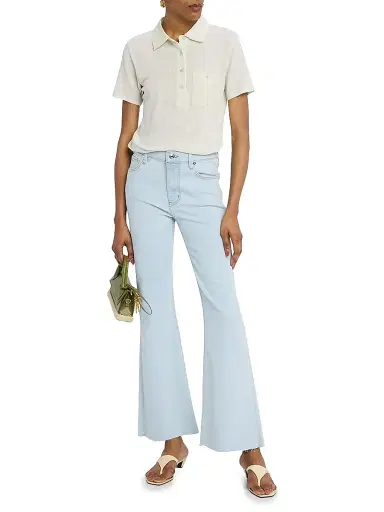 Frame Women's The Icon Mid-Rise Stretch Flare Jeans - Medium Blue - Size 24 | Thumbnail 2 Frame Women's The Icon Mid-Rise Stretch Flare Jeans - Medium Blue - Size 24 | Thumbnail 2