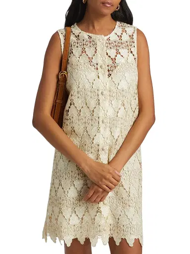 Frame Women's The Deco Lace Minidress | Thumbnail 3 Frame Women's The Deco Lace Minidress | Thumbnail 3
