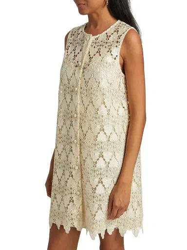 Frame Women's The Deco Lace Minidress | Thumbnail 4 Frame Women's The Deco Lace Minidress | Thumbnail 4