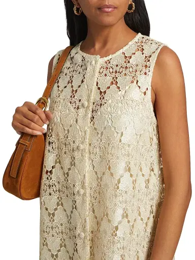 Frame Women's The Deco Lace Minidress | Thumbnail 6 Frame Women's The Deco Lace Minidress | Thumbnail 6