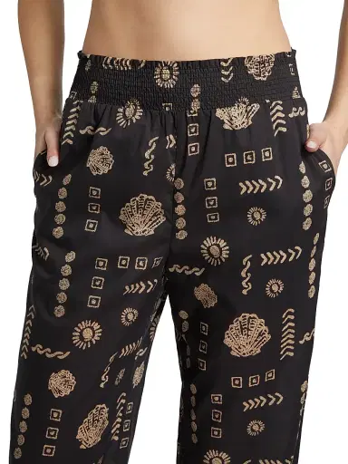 Rails Women's Brendon Abstract Cotton Straight Pants - Beach Shells | Thumbnail 6 Rails Women's Brendon Abstract Cotton Straight Pants - Beach Shells | Thumbnail 6