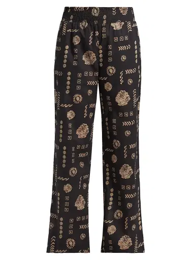 Rails Women's Brendon Abstract Cotton Straight Pants - Beach Shells | Thumbnail 1 Rails Women's Brendon Abstract Cotton Straight Pants - Beach Shells | Thumbnail 1