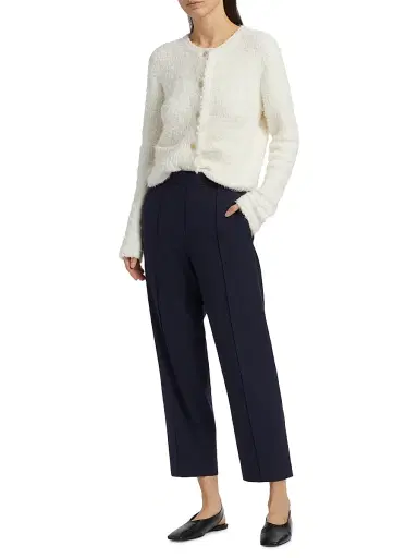 Vince Women's Grace Tapered Mid-Rise Linen-Blend Pants | Thumbnail 2 Vince Women's Grace Tapered Mid-Rise Linen-Blend Pants | Thumbnail 2