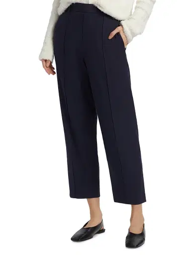 Vince Women's Grace Tapered Mid-Rise Linen-Blend Pants | Thumbnail 3 Vince Women's Grace Tapered Mid-Rise Linen-Blend Pants | Thumbnail 3