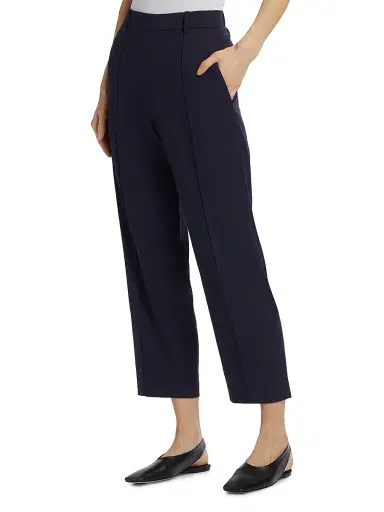 Vince Women's Grace Tapered Mid-Rise Linen-Blend Pants | Thumbnail 4 Vince Women's Grace Tapered Mid-Rise Linen-Blend Pants | Thumbnail 4