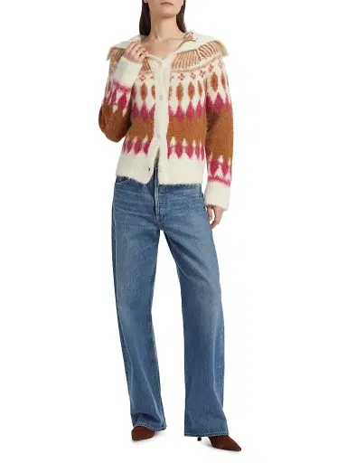 NAADAM Women's Luxe Brushed Alpaca Wool Blend Reversible Cardigan - Pink Combo - Size Large | Thumbnail 2 NAADAM Women's Luxe Brushed Alpaca Wool Blend Reversible Cardigan - Pink Combo - Size Large | Thumbnail 2