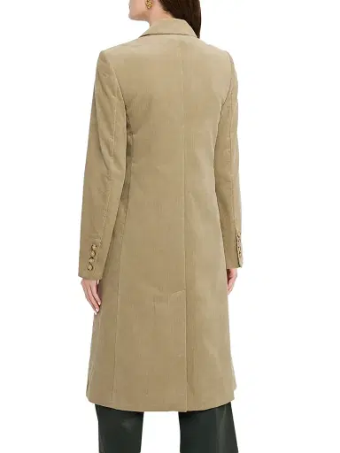 PAIGE Women's Trexi Long Corduroy Coat - Olive | Thumbnail 4 PAIGE Women's Trexi Long Corduroy Coat - Olive | Thumbnail 4